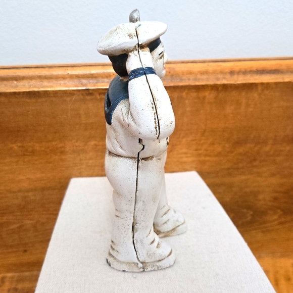 Vintage Cast Iron Sailor Bank Early 20th Century - Picture 4 of 5